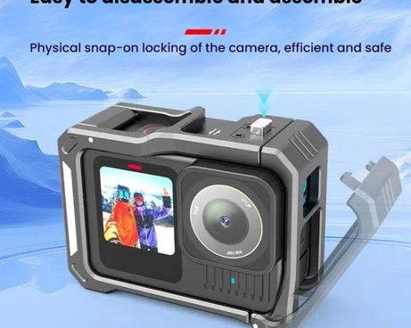 HEPAIL AC68 Aluminum Alloy Rabbit Cage Frame For GoPro HERO13 Black /12 Black /11 Black /10 Black /9 Black, AC68