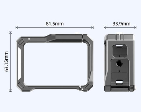 HEPAIL AC68 Aluminum Alloy Rabbit Cage Frame For GoPro HERO13 Black /12 Black /11 Black /10 Black /9 Black, AC68