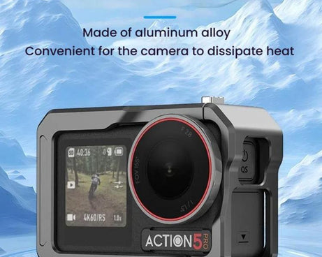 For DJI Osmo Action 5 Pro / 4 / 3 HEPAIL AC70 Metal Rabbit Cage