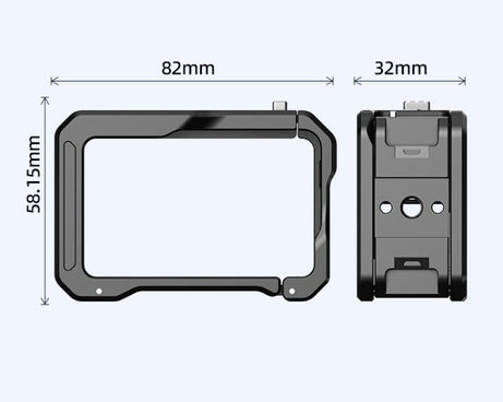 For DJI Osmo Action 5 Pro / 4 / 3 HEPAIL AC70 Metal Rabbit Cage