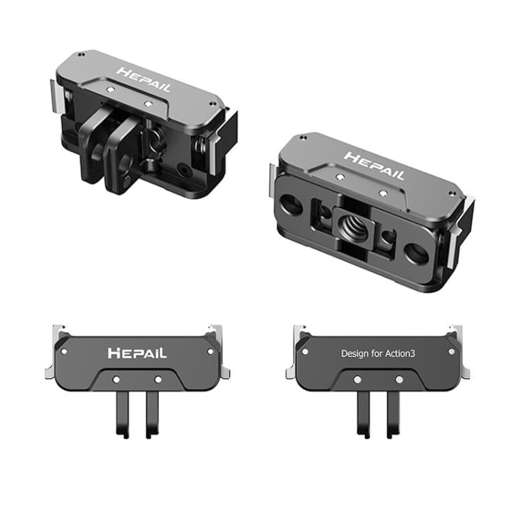 For DJI Osmo Action 4 / 3 HEPAIL AC-17 Metal Magnetic Quick Release