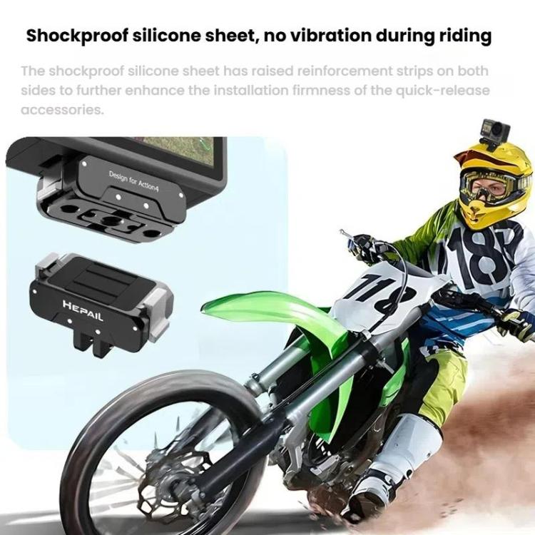 For DJI Osmo Action 4 / 3 HEPAIL AC-17 Metal Magnetic Quick Release