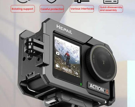 For DJL Action 4 / 3 HEPAIL C-AC4 Metal Rabbit Cage Anti-fall Heat Dissipation Protection Frame