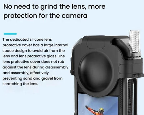 For Insta360 X3 HEPAIL AC62 Metal Rabbit Cage Magnetic Suction Horizontal Vertical Protective Frame, AC62