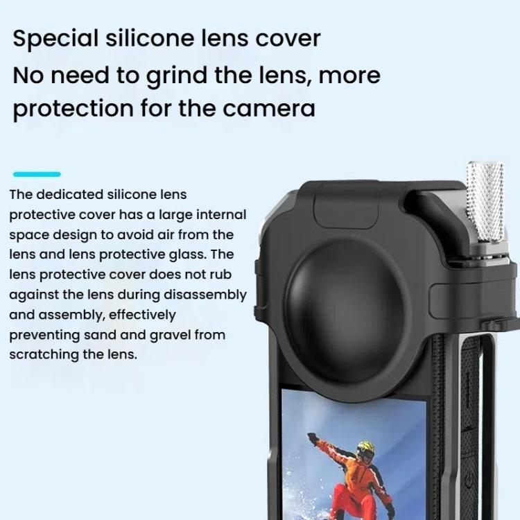For Insta360 X3 HEPAIL AC62 Metal Rabbit Cage Magnetic Suction Horizontal Vertical Protective Frame, AC62