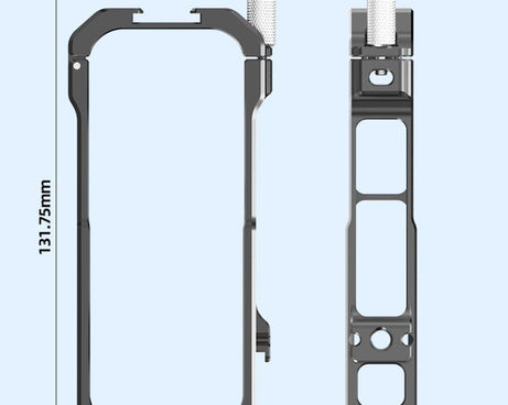 For Insta360 X3 HEPAIL AC62 Metal Rabbit Cage Magnetic Suction Horizontal Vertical Protective Frame, AC62