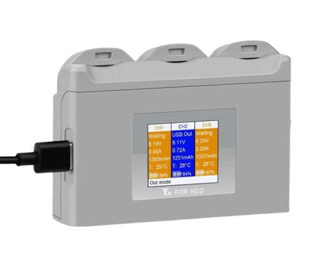 For DJI Neo Battery Charger YX 3-way Color Screen Charger Hub Charging Station
