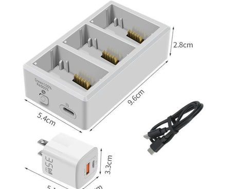 YX 3-Way Battery Charger For DJI Mini 4 Pro/Mini 3/Mini 3 Pro Charging Hub, Without Pulg, 35W US Plug, 35W EU Plug
