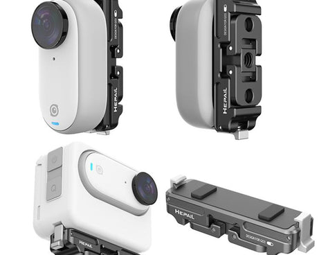 For Insta360 GO 3 / 3S HEPAIL AC-08 Aluminium Alloy Magnetic Quick Release Base