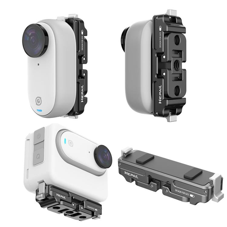 For Insta360 GO 3 / 3S HEPAIL AC-08 Aluminium Alloy Magnetic Quick Release Base