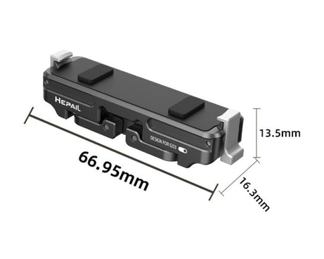 For Insta360 GO 3 / 3S HEPAIL AC-08 Aluminium Alloy Magnetic Quick Release Base