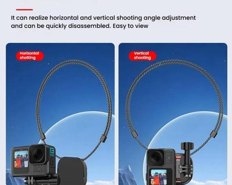 HEPAIL AC76 Action Camera Mobile Phone Magnetic Neck Strap Mount, AC76