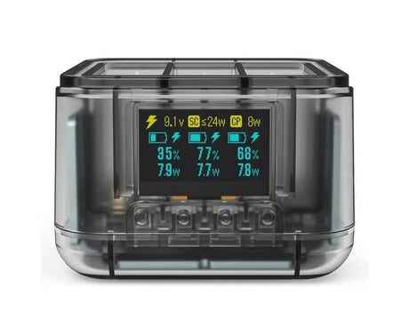 For GoPro HERO13 Black Triple Battery Charger Smart Charging Dock With OLED Display, For GoPro HERO13 Black