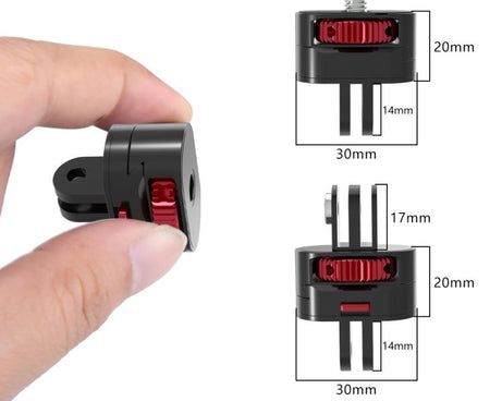 Action Camera 1/4 Metal Adapter Quick Release Mount, TFSM151 2 Pages 2 In 1, TFSM152 2 Pages 3 In 1, TFSM153 3 Pages 2 In 1, TFSM154 3 Pages 3 In 1