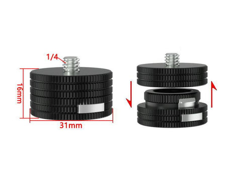Action Camera Quick Release Adapter Tripod Accessories, TFSM100 1/4 Male To Female, TFSM101 1/4 Female To Female, TFSM102 1/4 Male To 2-page Card Slot, TFSM103 1/4 Female To 2-page Card Slot, TFSM104 1/4 Male To 3-page Card Slot                        ...