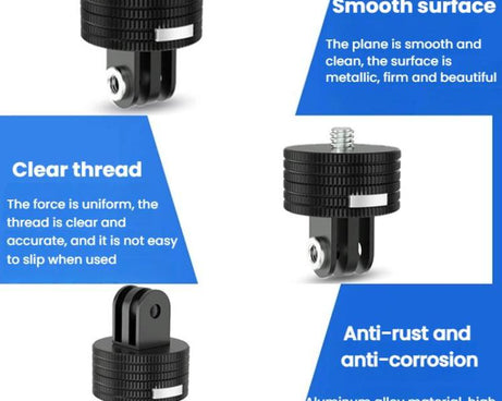 Action Camera Quick Release Adapter Tripod Accessories, TFSM100 1/4 Male To Female, TFSM101 1/4 Female To Female, TFSM102 1/4 Male To 2-page Card Slot, TFSM103 1/4 Female To 2-page Card Slot, TFSM104 1/4 Male To 3-page Card Slot                        ...