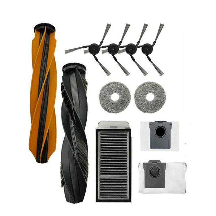 For Dreame X40 Enhanced Edition Robot Vacuum Replacement Parts, 1pair Roller Brush, Mop Pad, Filter, Water Tank Version Dust Bag, Ultra-thin Dust Bag, 2pcs /Pack Side Brush