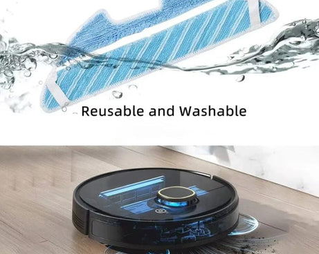 For Conga 1290/1390 Robot Vacuum Replacement Parts, Main Brush, 2pairs Side Brush, 2pcs Filter, 2pcs Mop Pad