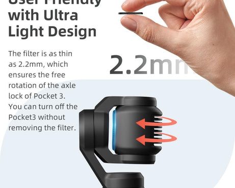 For DJI Osmo Pocket 3 aMagisn Adjustable Magnetic Filter Camera Lens Filters, CPL, ND 1 To 5 Gear, ND 6 To 10 Gear, Mist 1/4, ND4/16/64/256, ND1000