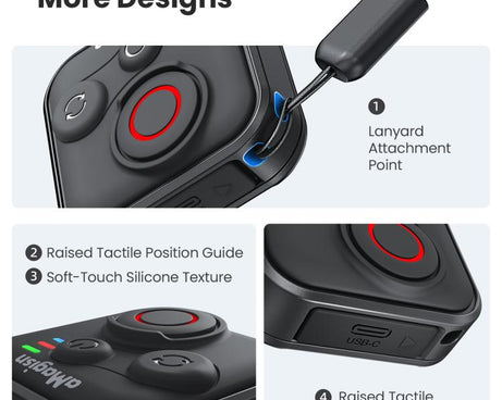 aMagisn Wireless Bluetooth Remote Control for Insta360, GoPro Hero Cameras & Smartphones - 50m Long Range