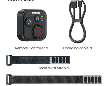 aMagisn Wireless Bluetooth Remote Control for Insta360, GoPro Hero Cameras & Smartphones - 50m Long Range