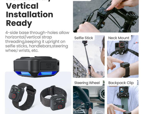 aMagisn Wireless Bluetooth Remote Control for Insta360, GoPro Hero Cameras & Smartphones - 50m Long Range