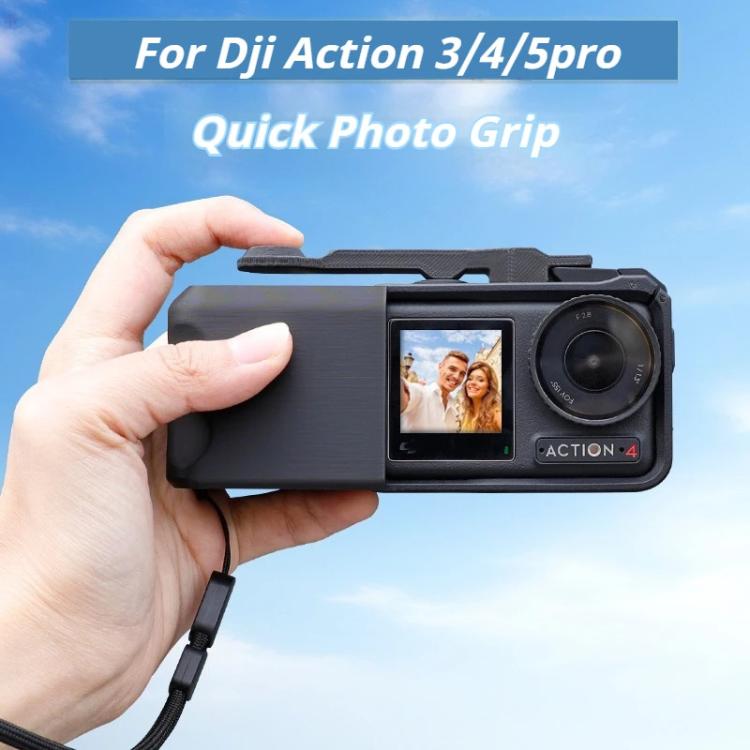 Street Vlogging Handle For DJI Osmo Action 5 Pro / Action 4 / Action 3 Magnetic Grip