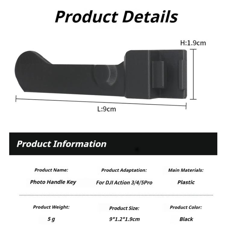 Street Vlogging Handle For DJI Osmo Action 5 Pro / Action 4 / Action 3 Magnetic Grip