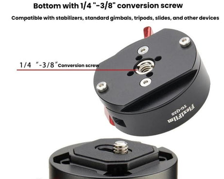 FlexiFilm TG-Q2S Aluminum Alloy Arca Quick Release Plate Gimbal Slide Rail Quick Release Parts