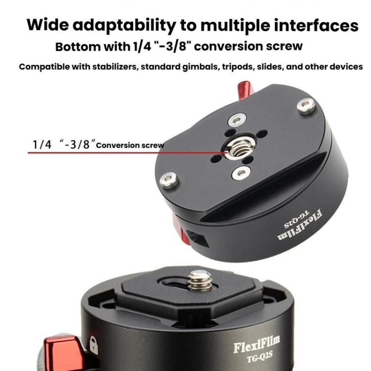 FlexiFilm TG-Q2S Aluminum Alloy Arca Quick Release Plate Gimbal Slide Rail Quick Release Parts