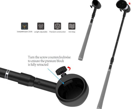 For Meta Quest 3S / 3 / 2 DOBE TY-3881 Handle Golf Club Universal Sports Club Grip, TY-3881