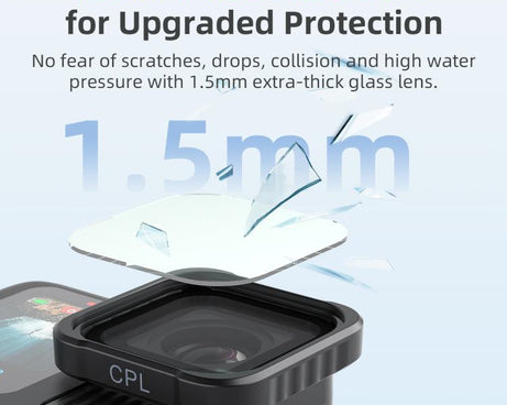 aMagisn AP26 Filter For GoPro HERO13 Black / 12 Black / 11 Black / 10 Black / 9 Black / 11Mini Black, UV, CPL, ND8/ND16/ND32/ND64, CPL/ND8/ND16/ND32