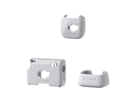 For DJI Mic Mini aMagisn MP01 Silicone Protective Case, 3 In 1 Black, 3 In 1 Gray, 3 In 1 Pink, 3 In 1 Purple, 3 In 1 Blue, 4 In 1 Black, 4 In 1 Gray, 4 In 1 Pink, 4 In 1 Purple, 4 In 1 Blue