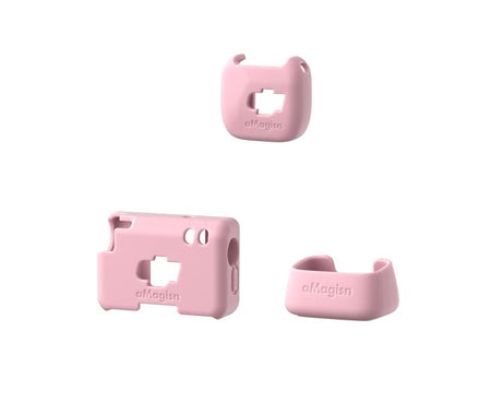 For DJI Mic Mini aMagisn MP01 Silicone Protective Case, 3 In 1 Black, 3 In 1 Gray, 3 In 1 Pink, 3 In 1 Purple, 3 In 1 Blue, 4 In 1 Black, 4 In 1 Gray, 4 In 1 Pink, 4 In 1 Purple, 4 In 1 Blue