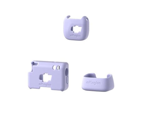 For DJI Mic Mini aMagisn MP01 Silicone Protective Case, 3 In 1 Black, 3 In 1 Gray, 3 In 1 Pink, 3 In 1 Purple, 3 In 1 Blue, 4 In 1 Black, 4 In 1 Gray, 4 In 1 Pink, 4 In 1 Purple, 4 In 1 Blue