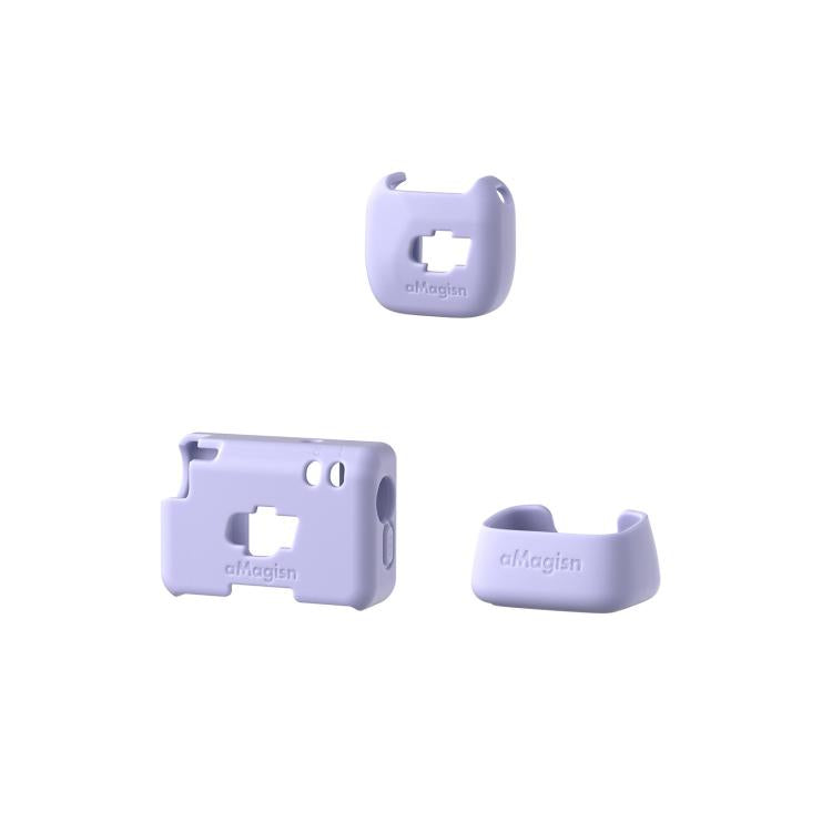 For DJI Mic Mini aMagisn MP01 Silicone Protective Case, 3 In 1 Black, 3 In 1 Gray, 3 In 1 Pink, 3 In 1 Purple, 3 In 1 Blue, 4 In 1 Black, 4 In 1 Gray, 4 In 1 Pink, 4 In 1 Purple, 4 In 1 Blue