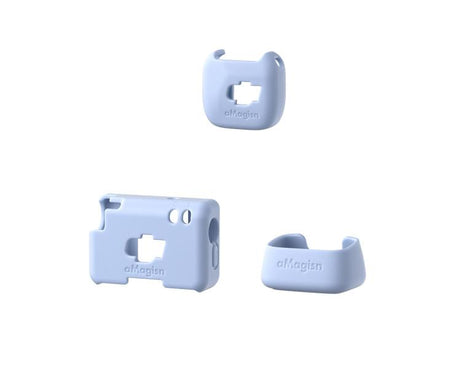 For DJI Mic Mini aMagisn MP01 Silicone Protective Case, 3 In 1 Black, 3 In 1 Gray, 3 In 1 Pink, 3 In 1 Purple, 3 In 1 Blue, 4 In 1 Black, 4 In 1 Gray, 4 In 1 Pink, 4 In 1 Purple, 4 In 1 Blue