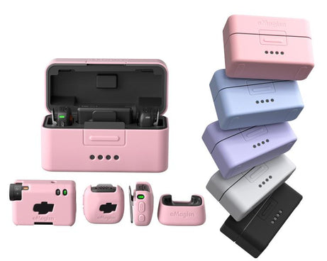 For DJI Mic Mini aMagisn MP01 Silicone Protective Case, 3 In 1 Black, 3 In 1 Gray, 3 In 1 Pink, 3 In 1 Purple, 3 In 1 Blue, 4 In 1 Black, 4 In 1 Gray, 4 In 1 Pink, 4 In 1 Purple, 4 In 1 Blue