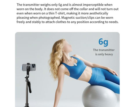 One To Two Mini Wireless Collar-clip Noise-cancelling Microphone With Charging Case