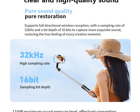 One To Two Mini Wireless Collar-clip Noise-cancelling Microphone With Charging Case