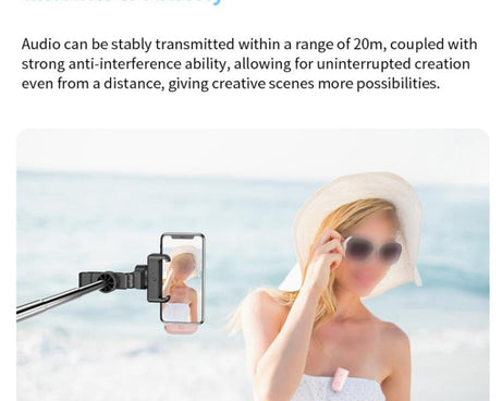 One To Two Mini Wireless Collar-clip Noise-cancelling Microphone With Charging Case