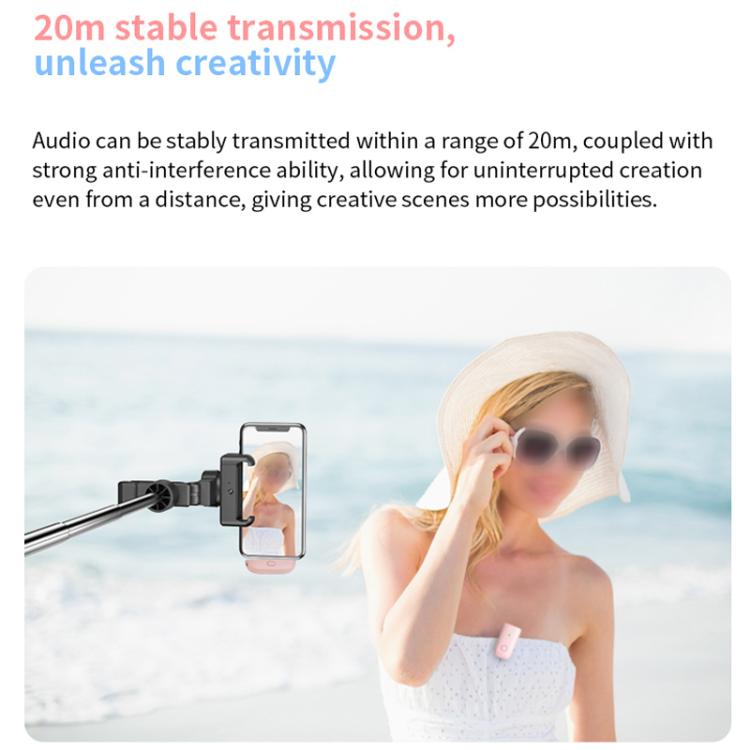One To Two Mini Wireless Collar-clip Noise-cancelling Microphone With Charging Case