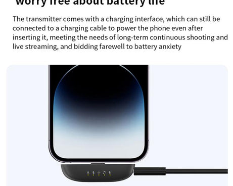 One To Two Mini Wireless Collar-clip Noise-cancelling Microphone With Charging Case