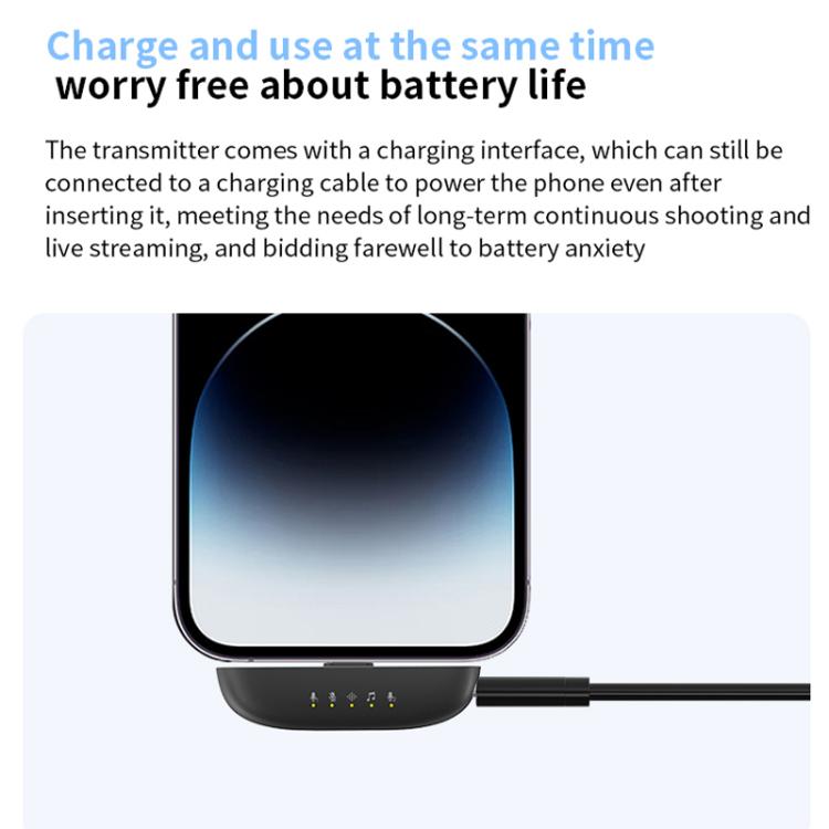 One To Two Mini Wireless Collar-clip Noise-cancelling Microphone With Charging Case