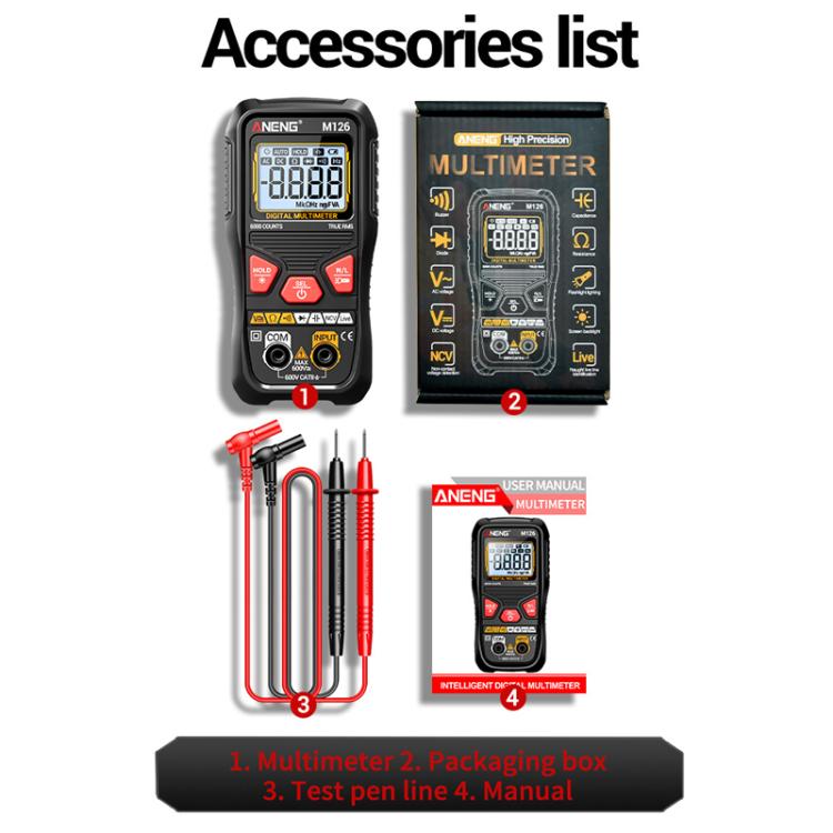 ANENG Anti-burn Electrical Digital Display Fully Automatic Digital Multimeter, M126