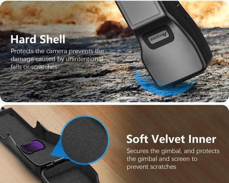 For DJI Osmo Pocket 3 Amazear Protective Case All-in-One Anti-Scratch Cover with Built-in Filter Slot
