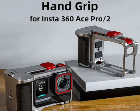 For Insta360 Ace Pro 2 / Ace Pro Flymile Xplorer Grip Kit Street Photography Handle Metal Cage Case, Xplorer Grip