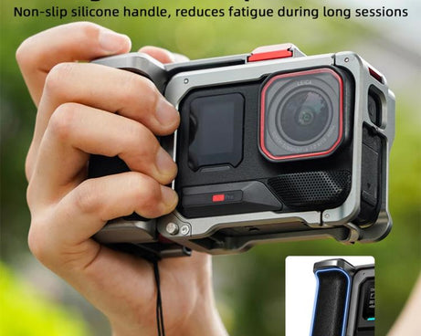 For Insta360 Ace Pro 2 / Ace Pro Flymile Xplorer Grip Kit Street Photography Handle Metal Cage Case, Xplorer Grip