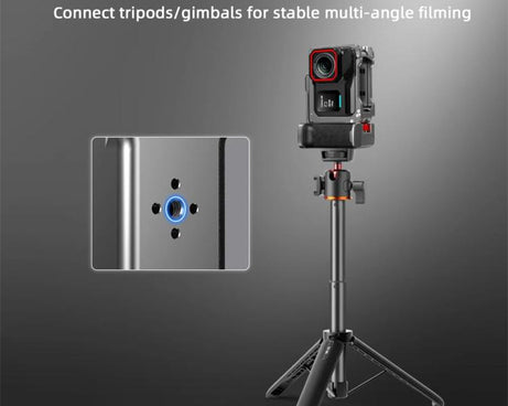 For Insta360 Ace Pro 2 / Ace Pro Flymile Xplorer Grip Kit Street Photography Handle Metal Cage Case, Xplorer Grip