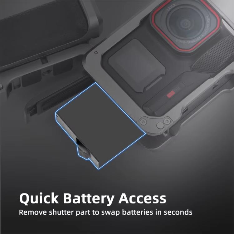 For Insta360 Ace Pro 2 / Ace Pro Flymile Xplorer Grip Kit Street Photography Handle Metal Cage Case, Xplorer Grip